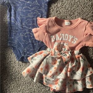 Pink and Blue Baby Outfit Set